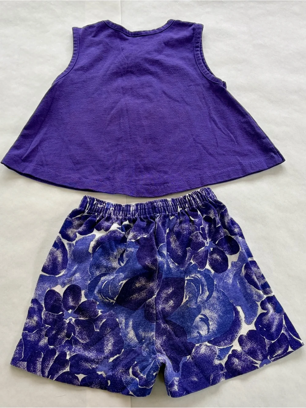 1990s Muppet Treasure Island Girls Purple Tank Top with shorts